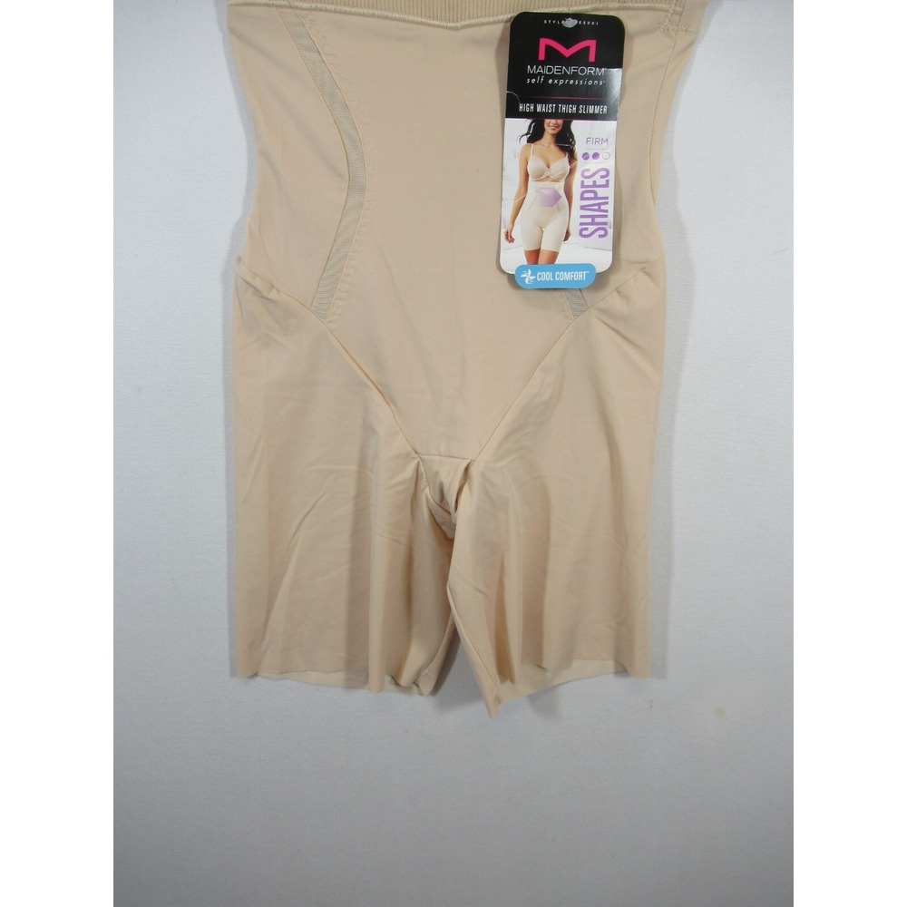 NEW Maidenform High Waist Thigh Slimmer Shapewear Women Medium Beige